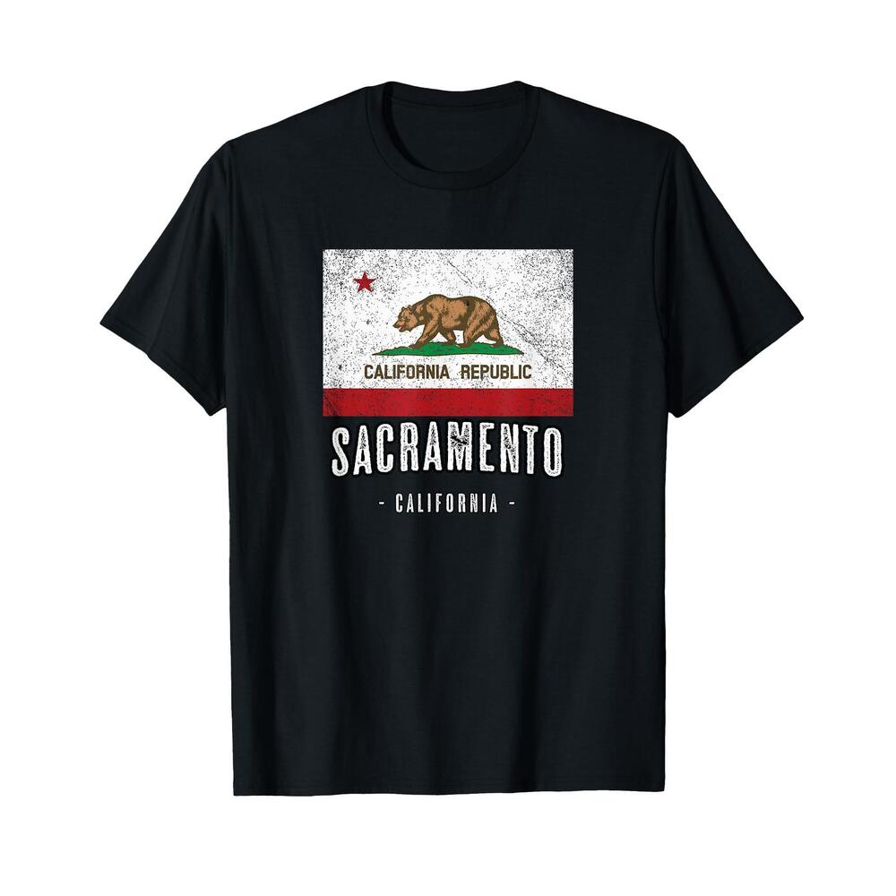 Sacramento California  City Ca Usa California Flag - T-Shirt